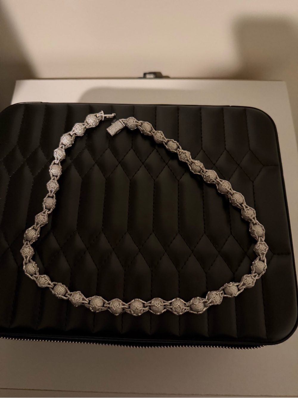 Diamond-Style Silver Tennis Necklace - Elegant Women's Jewelry